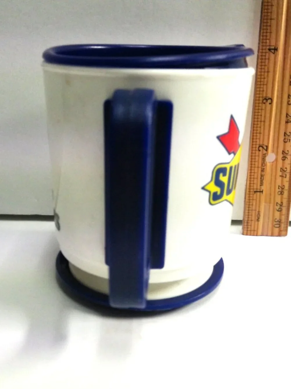Pittsburgh Penguins Hockey Sunoco Promotional Travel Mug 1970 & Lid, Holder Base